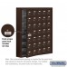 Salsbury Cell Phone Storage Locker - with Front Access Panel - 7 Door High Unit (5 Inch Deep Compartments) - 35 A Doors (34 usable) - Bronze - Surface Mounted - Resettable Combination Locks